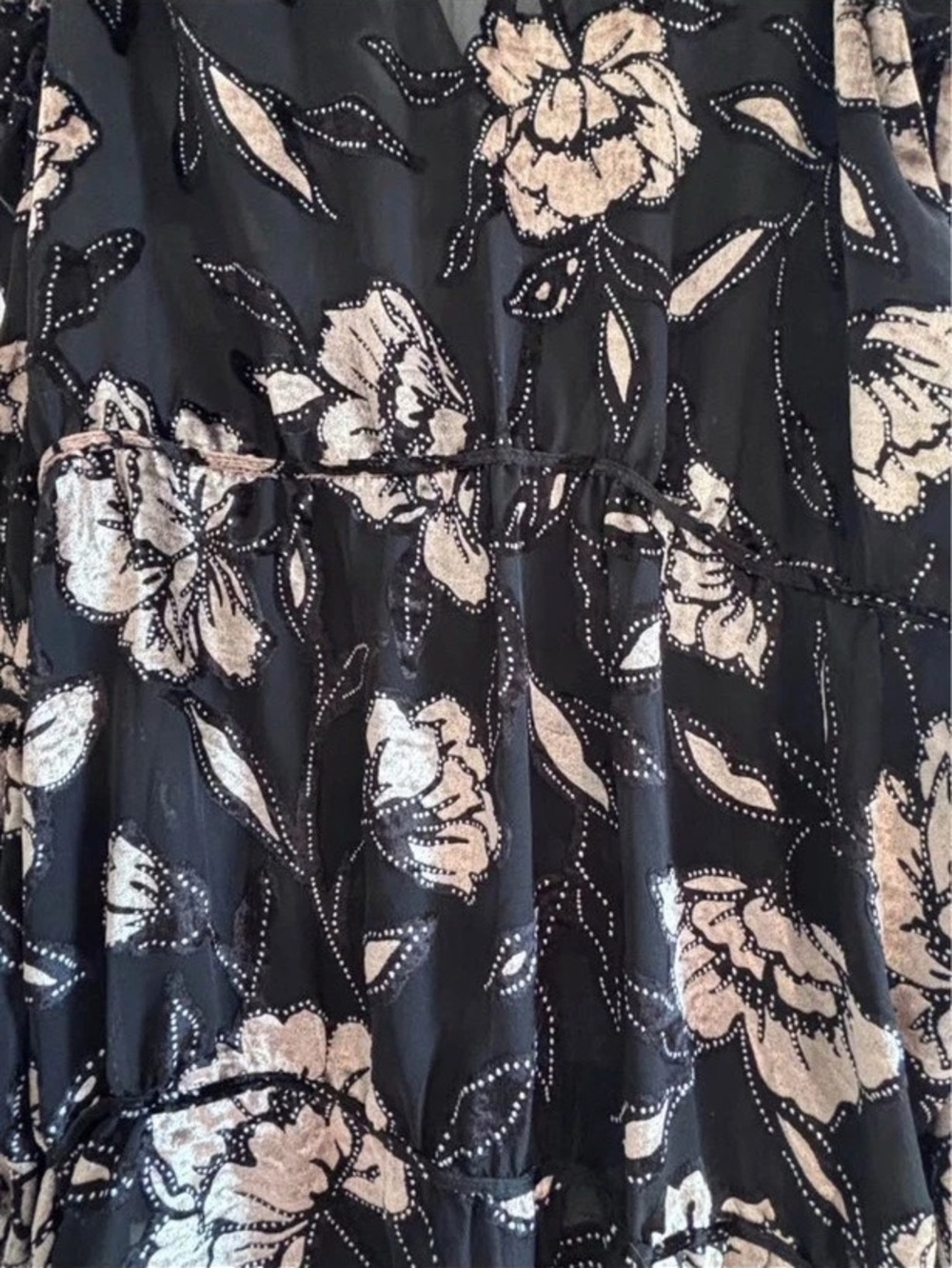 Free People Velvet Juliet Kimono Floral Black - Picture 7 of 8